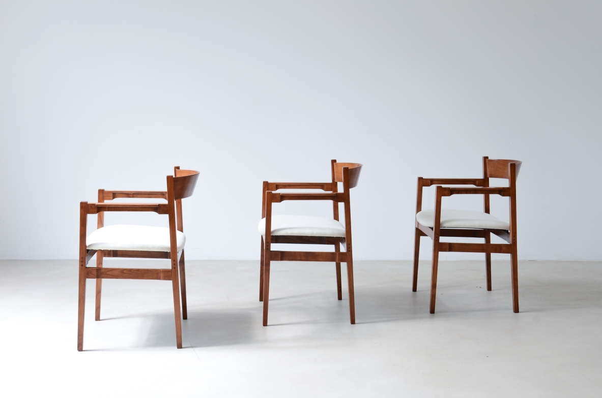 Gianfranco Frattini (1926-2004)  Rare set of 12 armchairs, 1960.