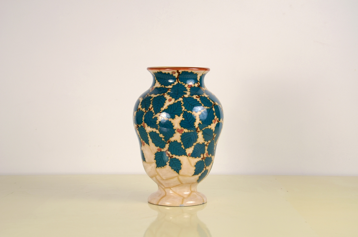 Fenice Albisola, stunning 1930s ceramic vase marked "Fenice Albisola 41".