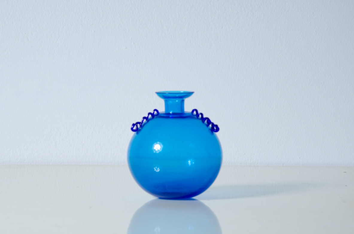 Seguso Murano, small blown glass vase.  Signed Seguso Murano.