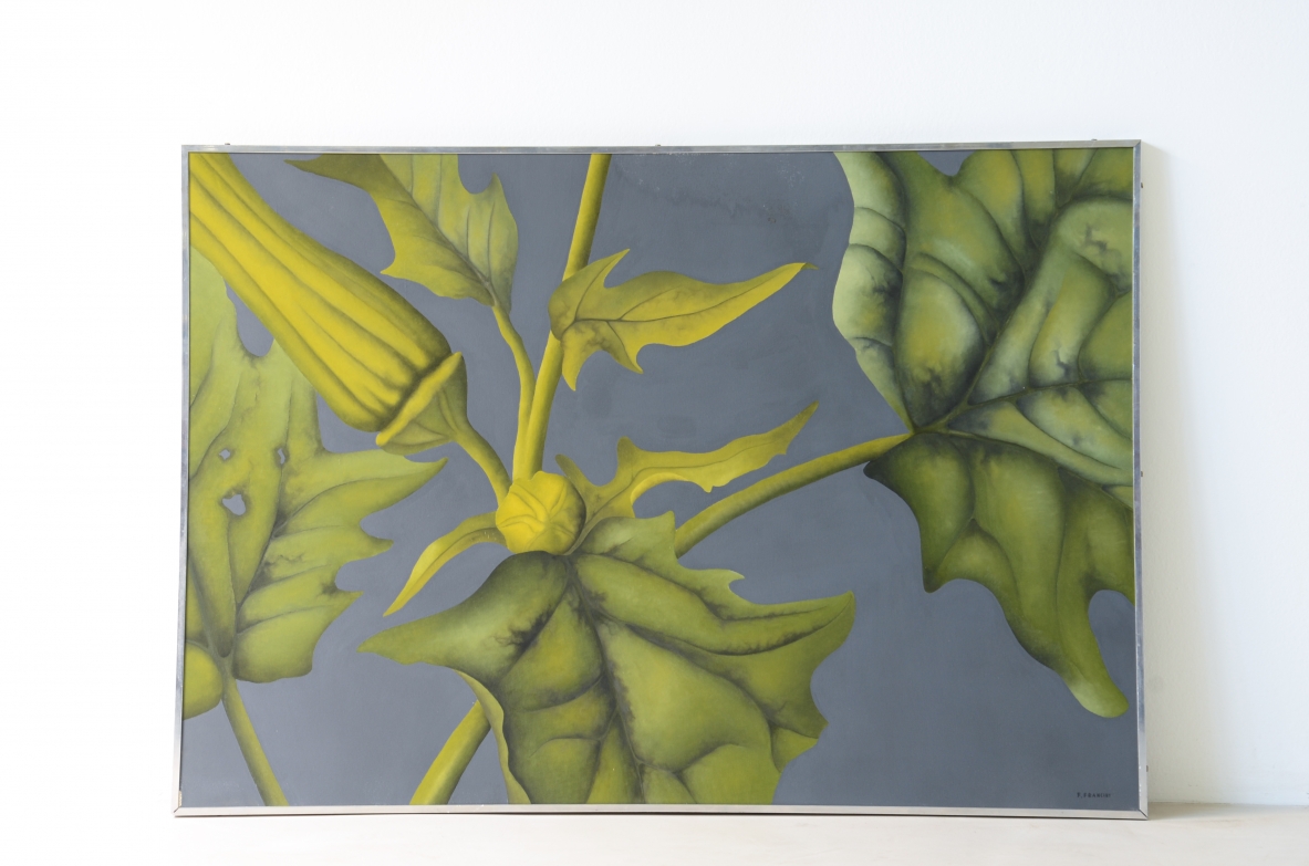 Franco Francini  Green leaves, oil on canvas, 1978.
