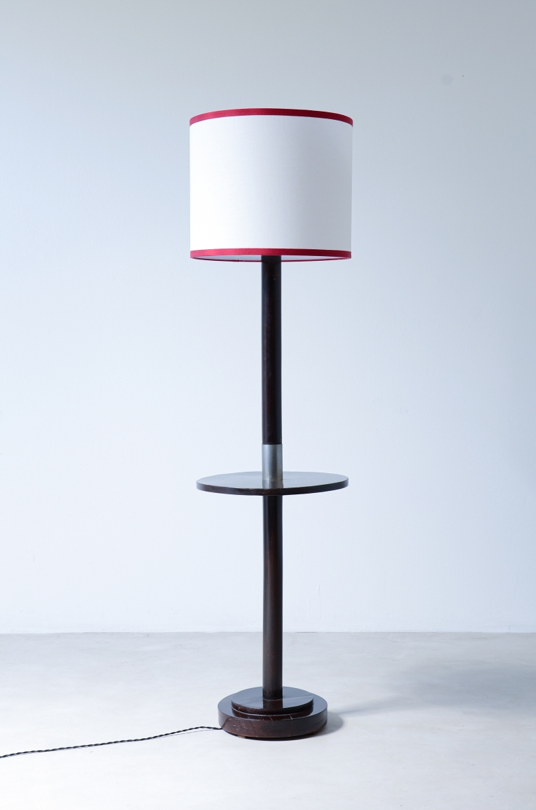 Piantana Art Deco con piano d'appoggio,