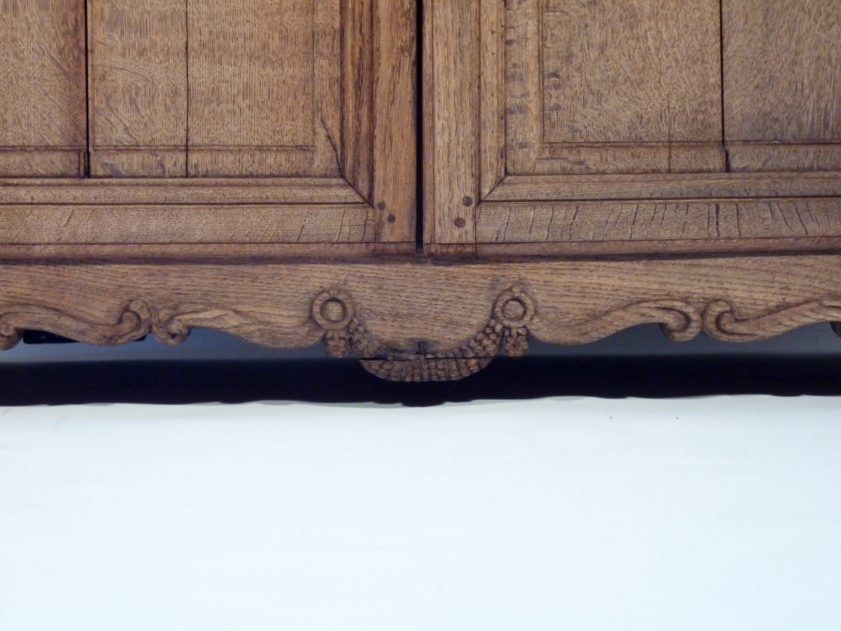 Highboard in light oak wood, France 1920's.