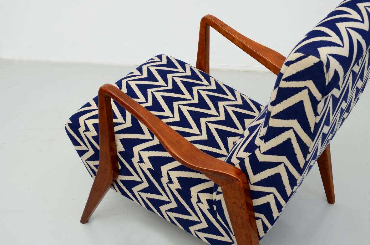 Coppia di poltrone moderniste nello stile di Ponti, 1950ca.