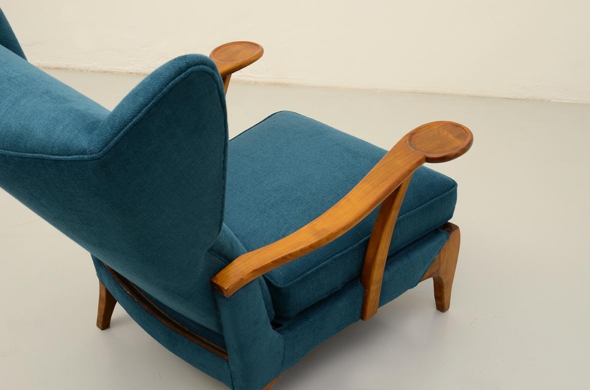 Poltrone reclinabili in ciliegio, attr. Guglielmo Ulrich / Fede Cheti, 1940ca.