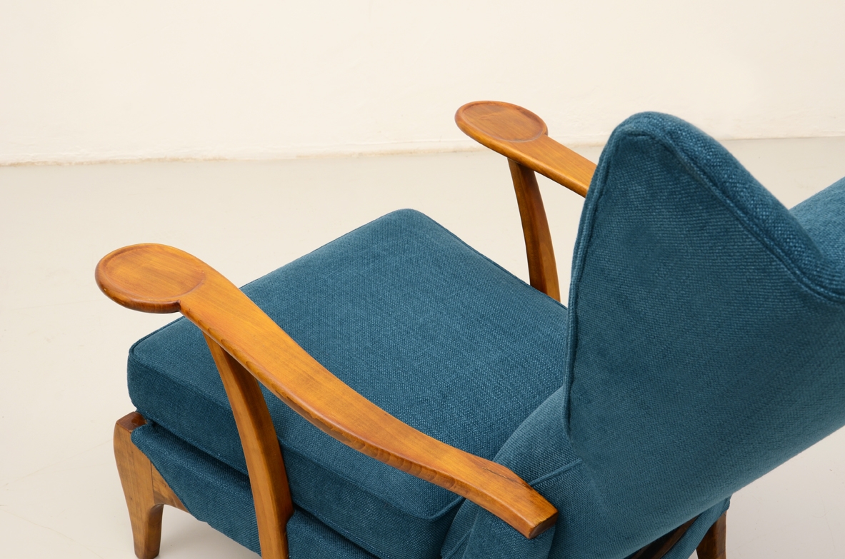 Poltrone reclinabili in ciliegio, attr. Guglielmo Ulrich / Fede Cheti, 1940ca.