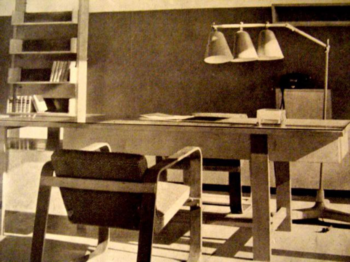 Giuseppe Pagano, rare pair of armchairs for the Bocconi University, 1938.