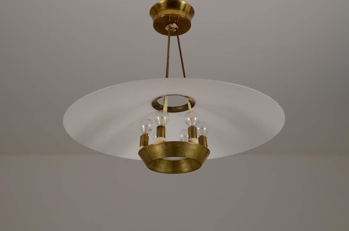 Lampadario Arredoluce, Italia 1940ca. Lampadario Arredoluce, Italia 1940ca.