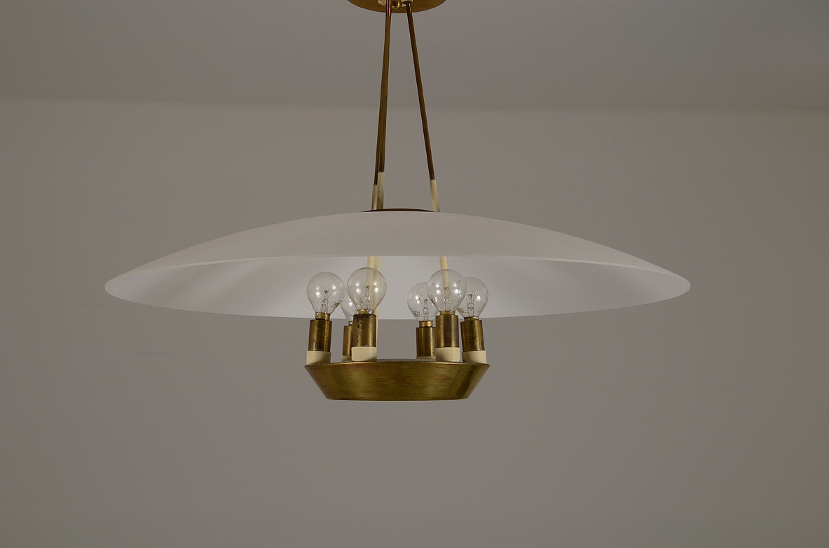 Lampadario Arredoluce, Italia 1940ca. Lampadario Arredoluce, Italia 1940ca.