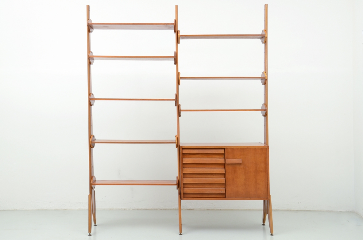 Italian 1950's vintage bookcase shopping Milan