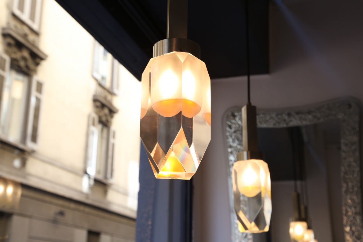 Gaetano Missaglia, set of three 1970's ceiling lights in perplex. Gaetano Missaglia, set of three 1970's ceiling lights in perplex.