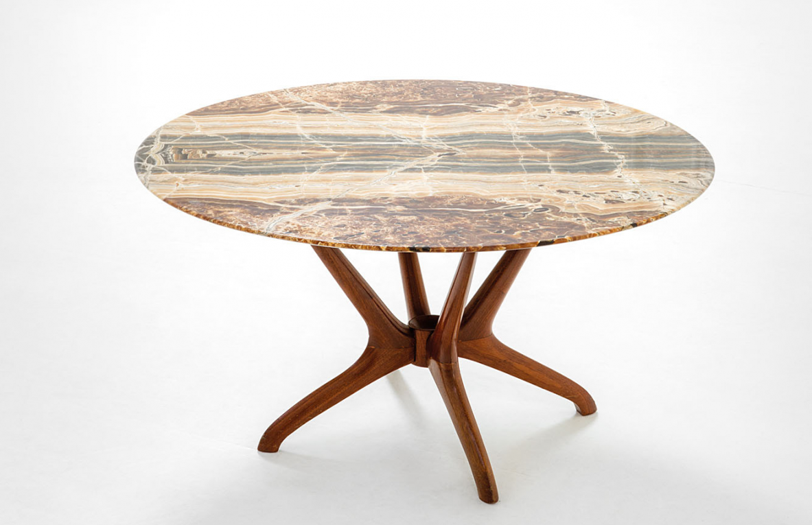 Elegant low table with wooden frame and fine marble top 1668.png