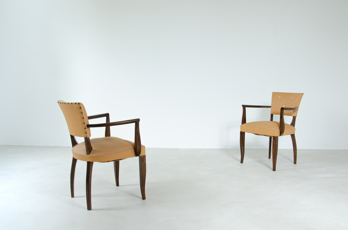 Coppia di poltroncine art decò, Francia, 1940ca.
