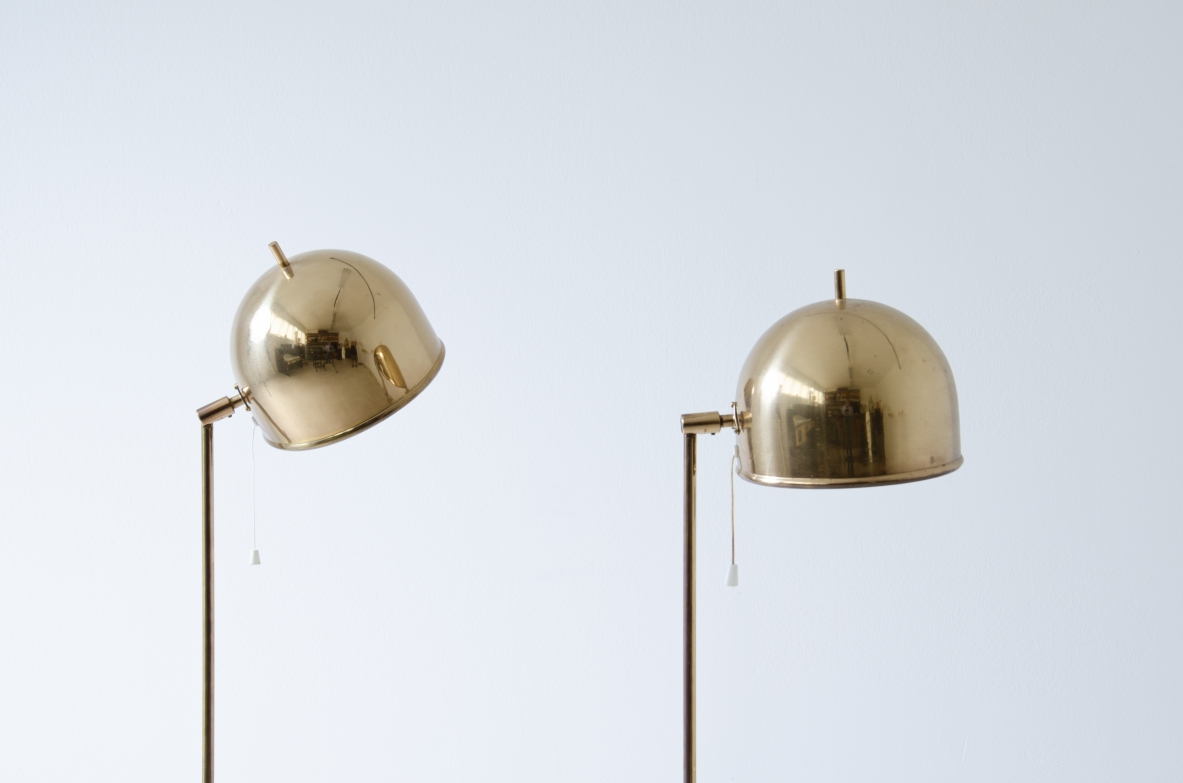 Rare Swedish floor lamps in brass produced by Bergoms Sweden in 1960's.
