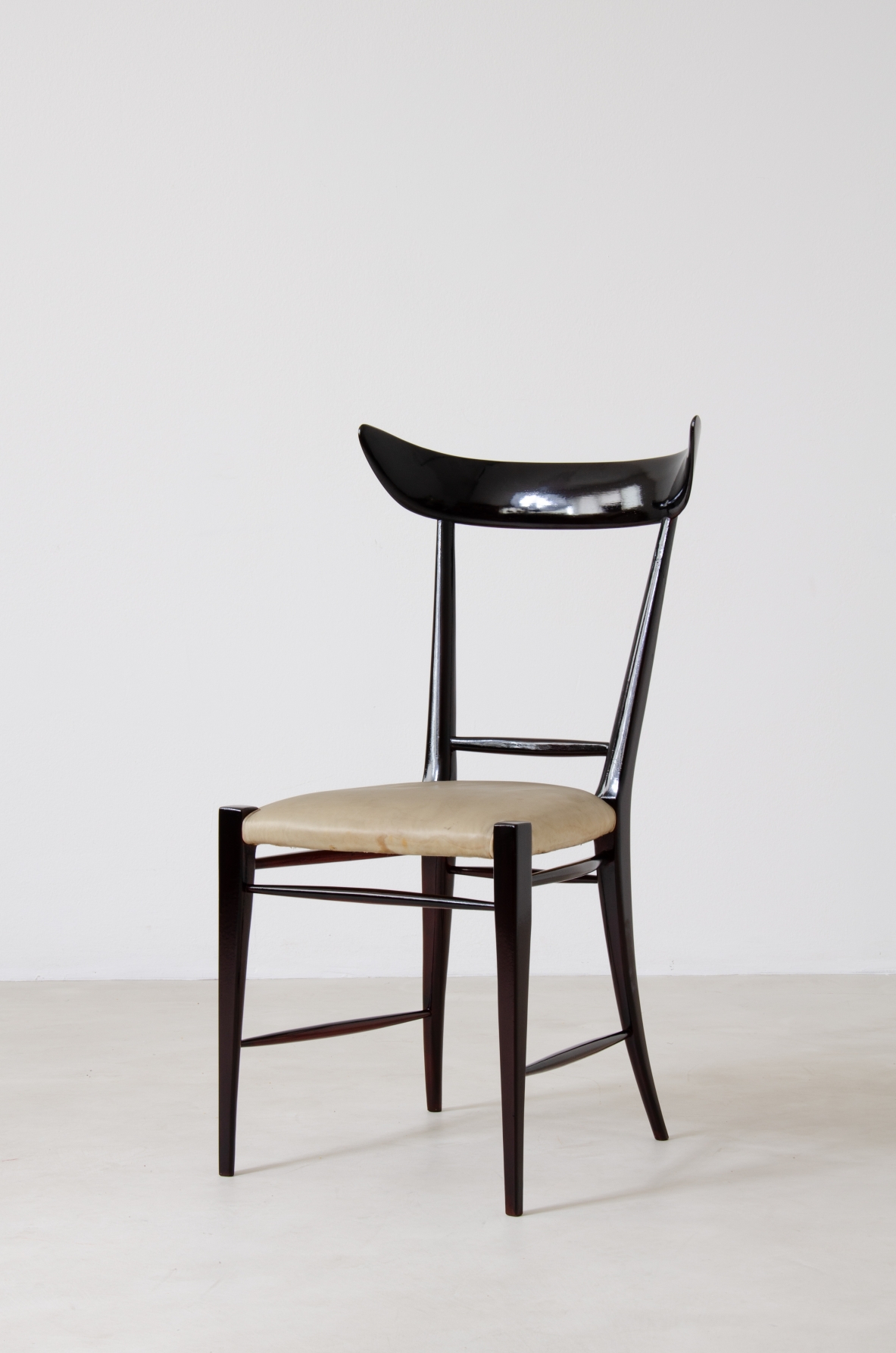 Silvio Cavatorta, rare set of 6 chairs in mahogany.  Manifactured by Cavatorta & Co. Italy, 1950s.