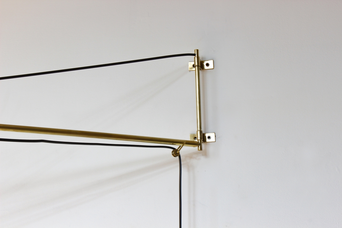 Gaetano Scolari. Rare telescopic lamp mod. 2061. Stilnovo production, 1954