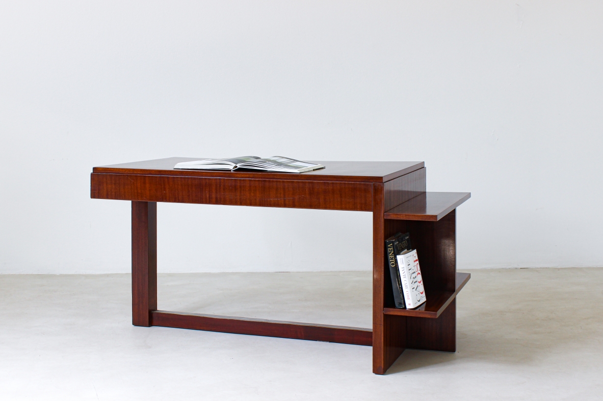 Desk with wooden structure. Italian rationalism, 1930's.
