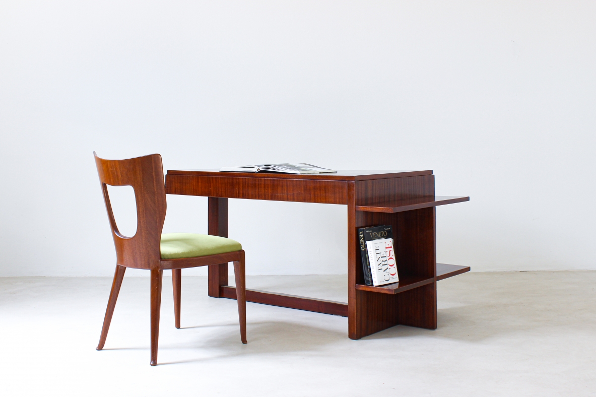 Desk with wooden structure. Italian rationalism, 1930's.