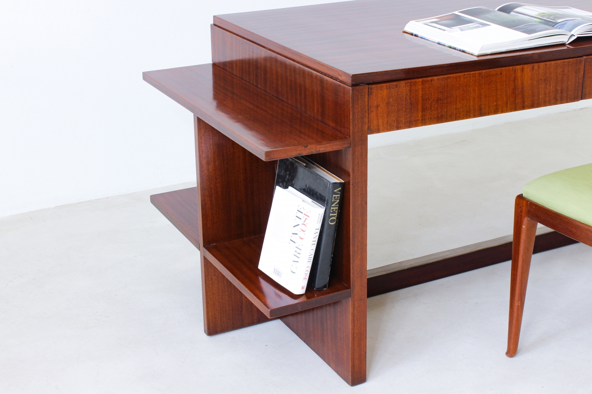 Desk with wooden structure. Italian rationalism, 1930's.