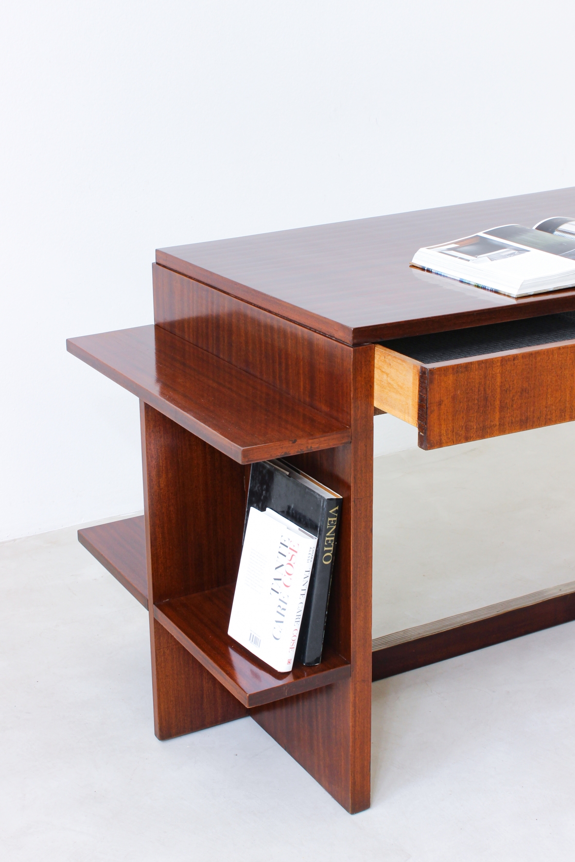 Desk with wooden structure. Italian rationalism, 1930's.