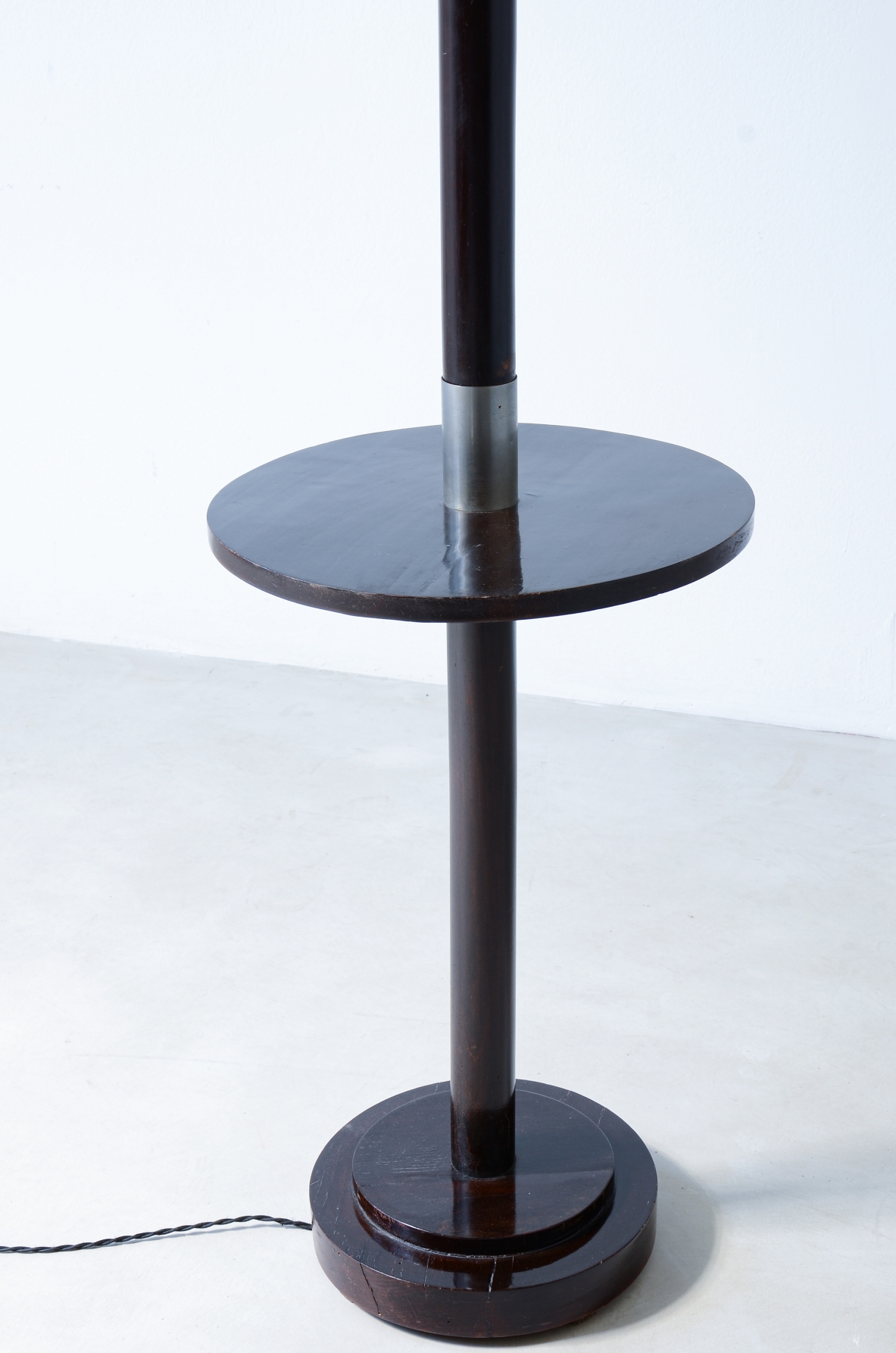 Art Deco floor lamp with a small shelf,