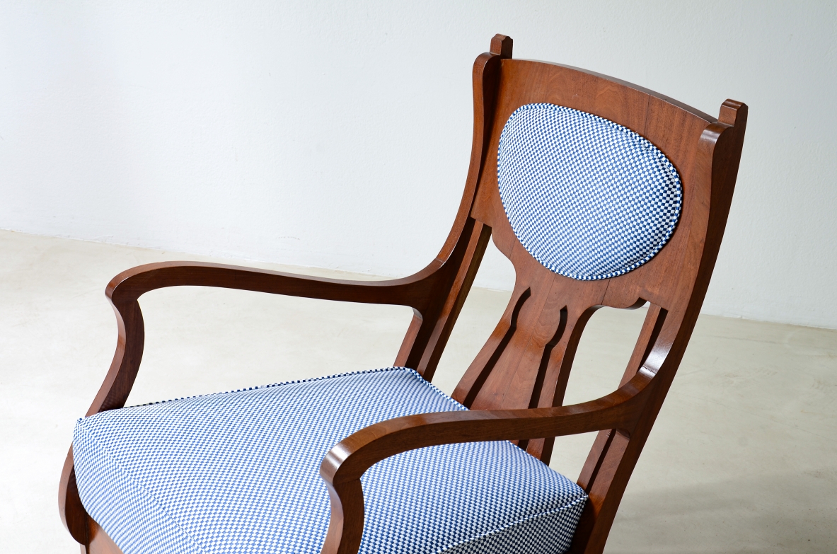 Eugenio Quarti. Pair of Liberty armchairs. Quarti production, 1900's