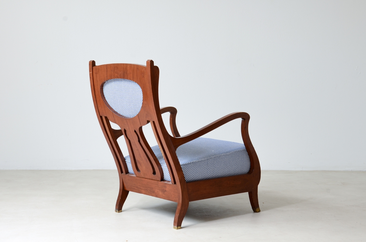 Eugenio Quarti. Pair of Liberty armchairs. Quarti production, 1900's