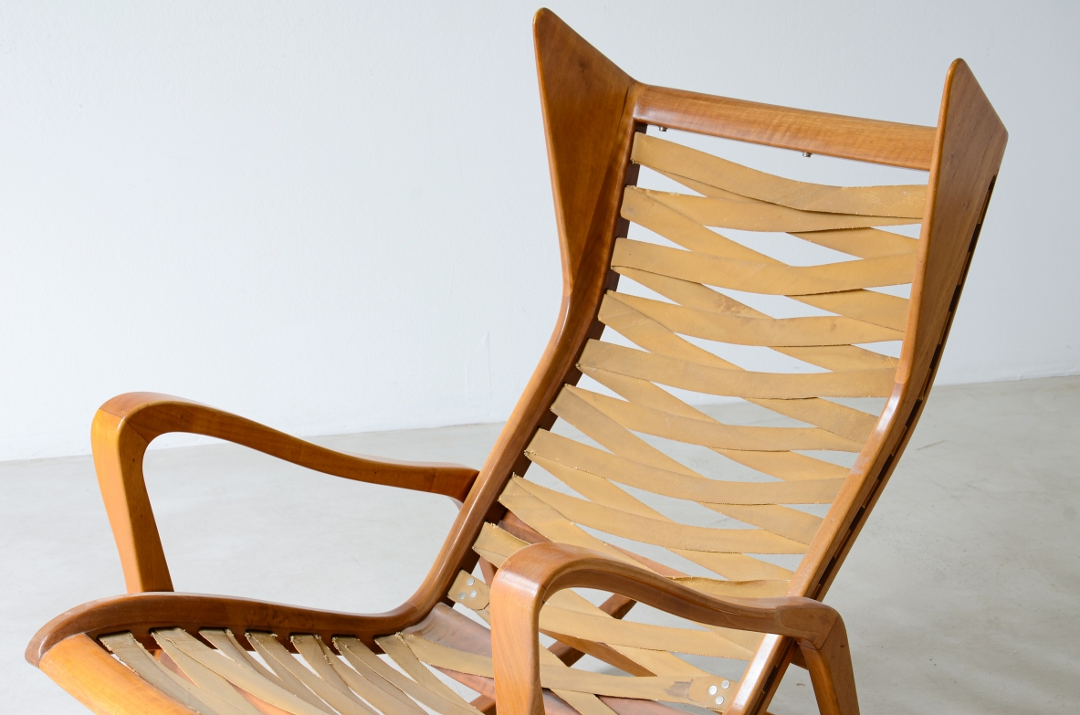 Studio Cassina, poltrona a dondolo modello 572 per Cassina, 1950ca.
