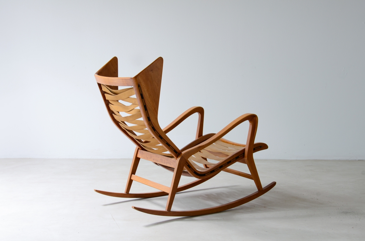 Studio Cassina, poltrona a dondolo modello 572 per Cassina, 1950ca.