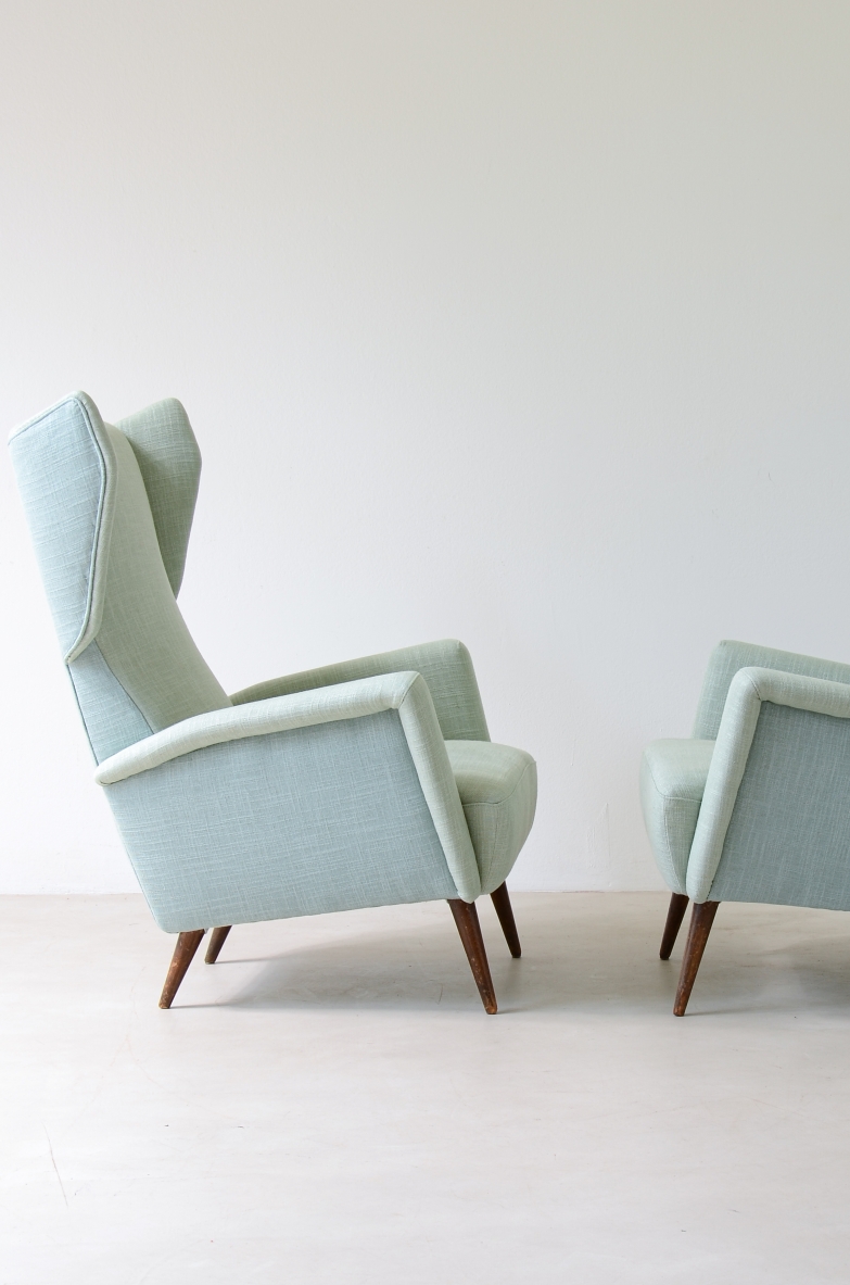 Gio Ponti (1991-1979)  Rare pair of armchairsMod.820