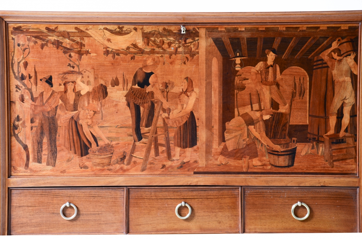 Anzani & C  Straordinario mobile bar 1940ca