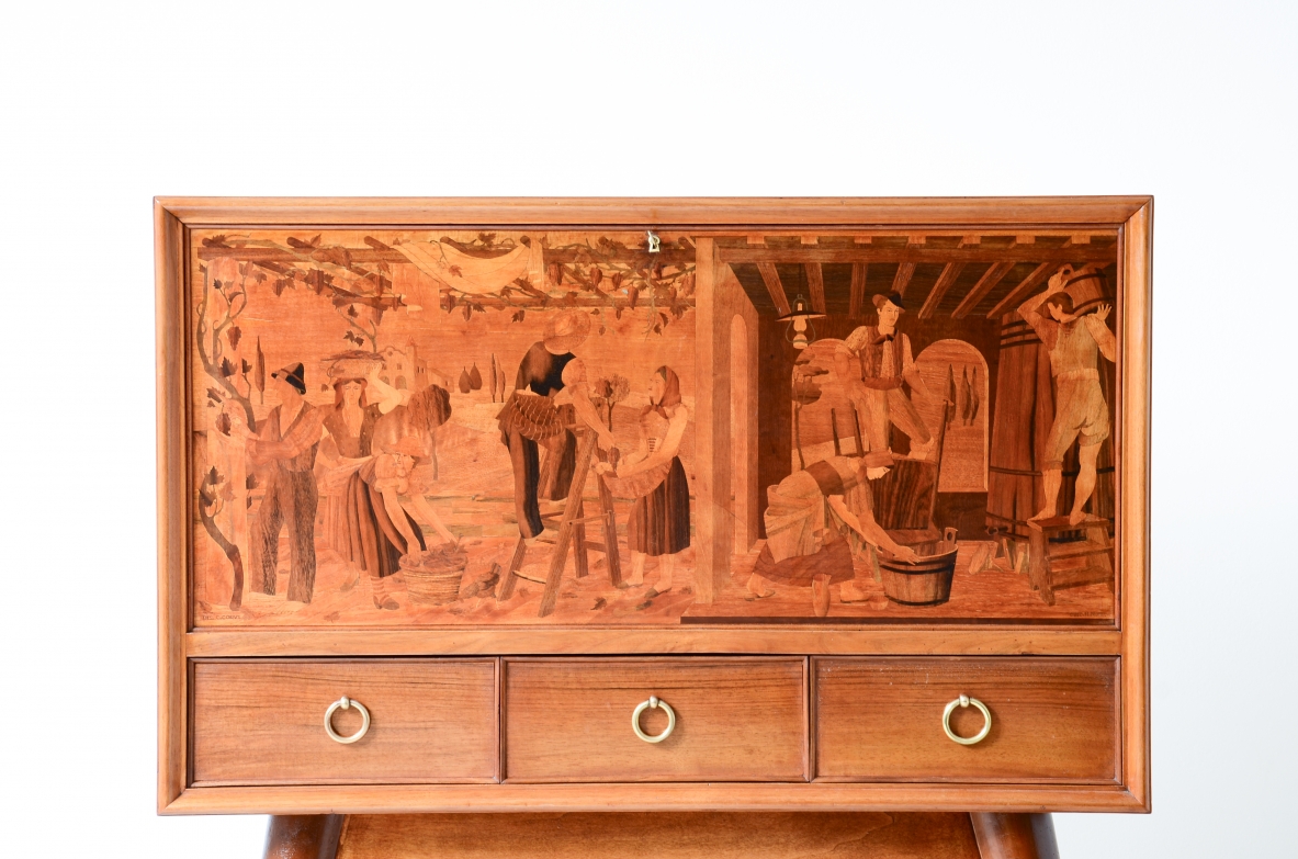 Anzani & C  Straordinario mobile bar 1940ca