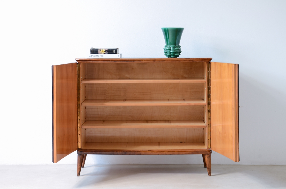 ABV Borsani  Elegant two-door cabinet with carved motifs.1940s.
