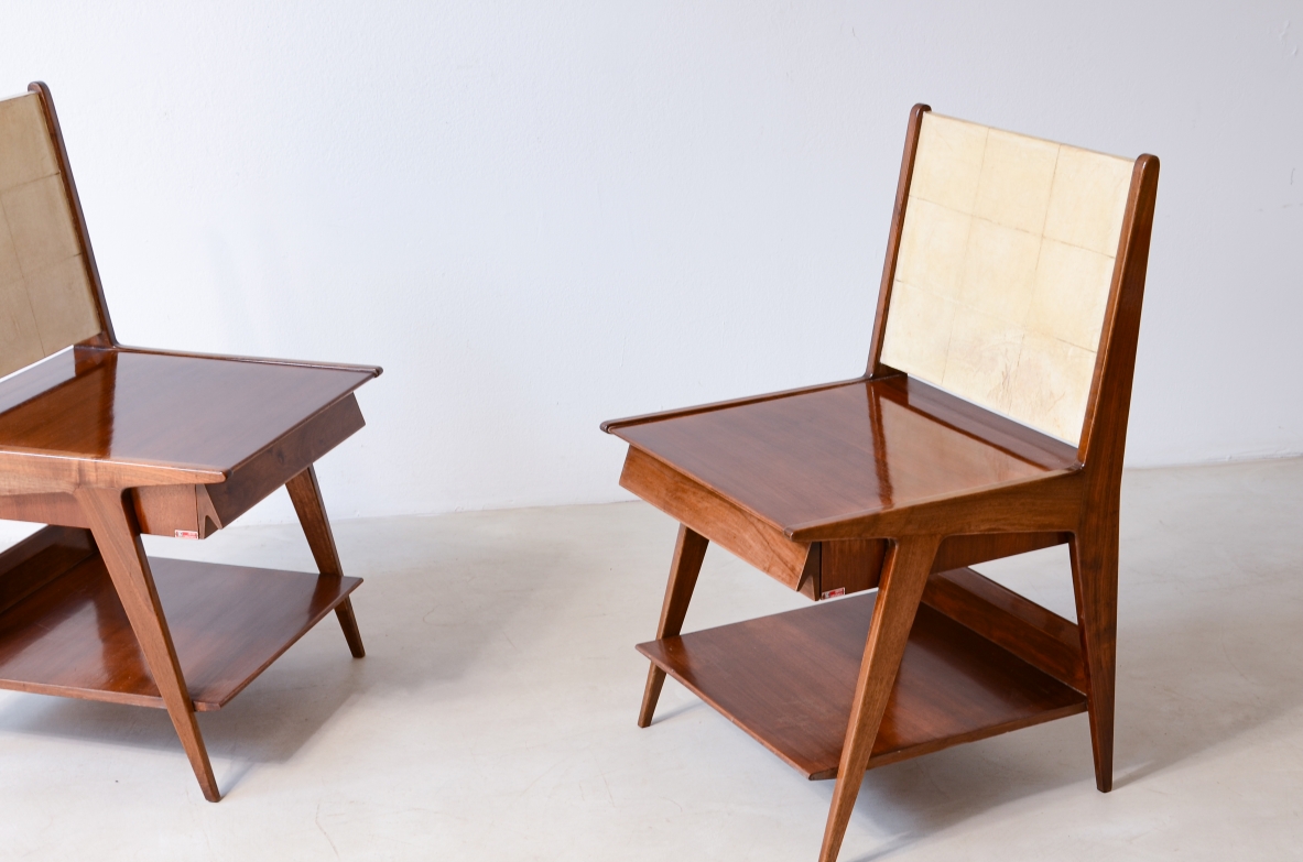 Silvio Cavatorta Pair of bedside tables Cavatorta Roma, 1950s.