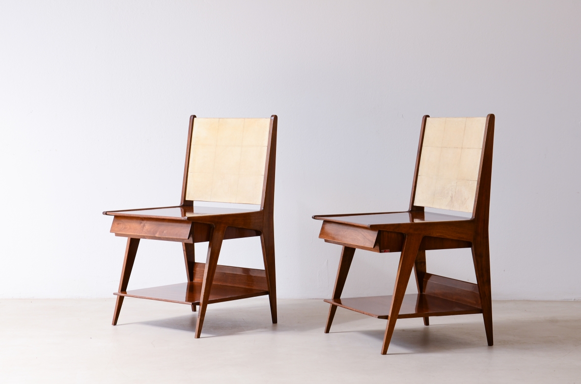 Silvio Cavatorta Pair of bedside tables Cavatorta Roma, 1950s.