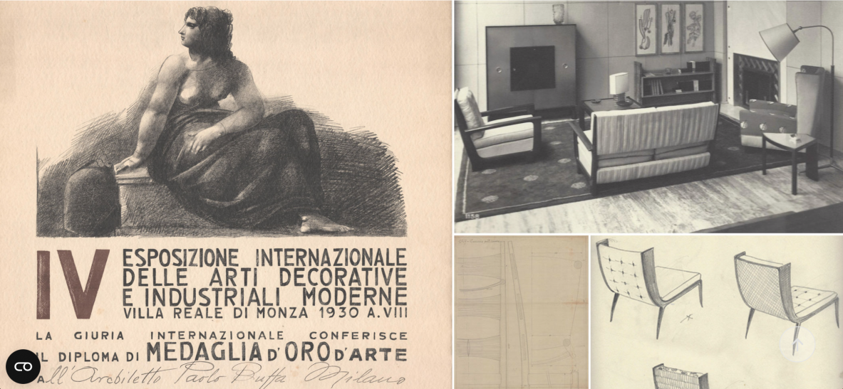 Paolo Buffa(1903-1970)  Tavolo a quattro gambe con capitelli e puntali in ottone e piano in marmo, 1950 Paolo Buffa(1903-1970)  Tavolo a quattro gambe con capitelli e puntali in ottone e piano in marmo, 1950