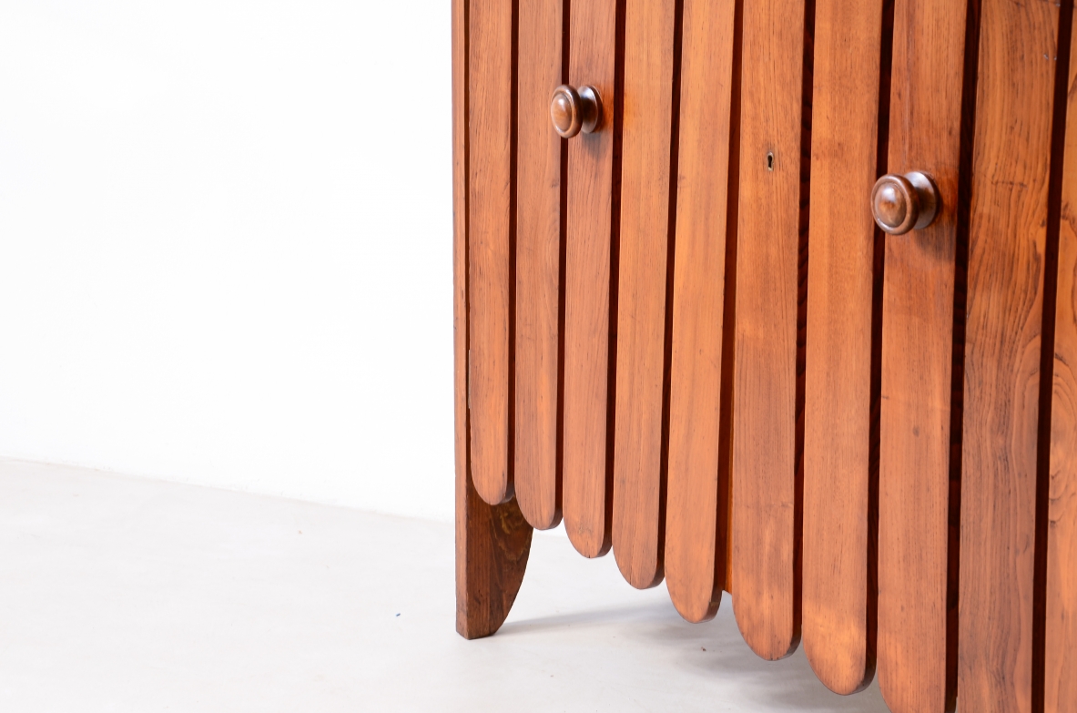 storage unit with slatted doors Italian manufacture, circa 1940s.