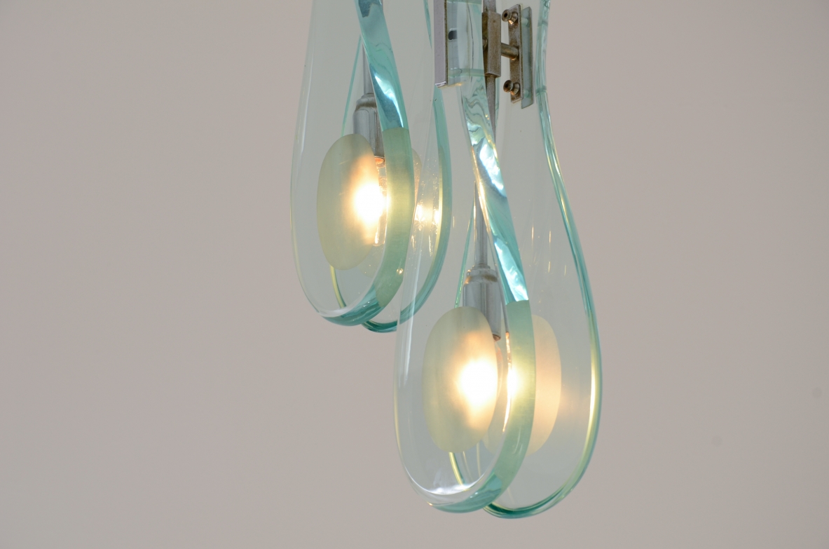 Max Ingrand Lampada a sospensione a, modello 2259/2 Fontana Arte, Italia, ca. 1960.