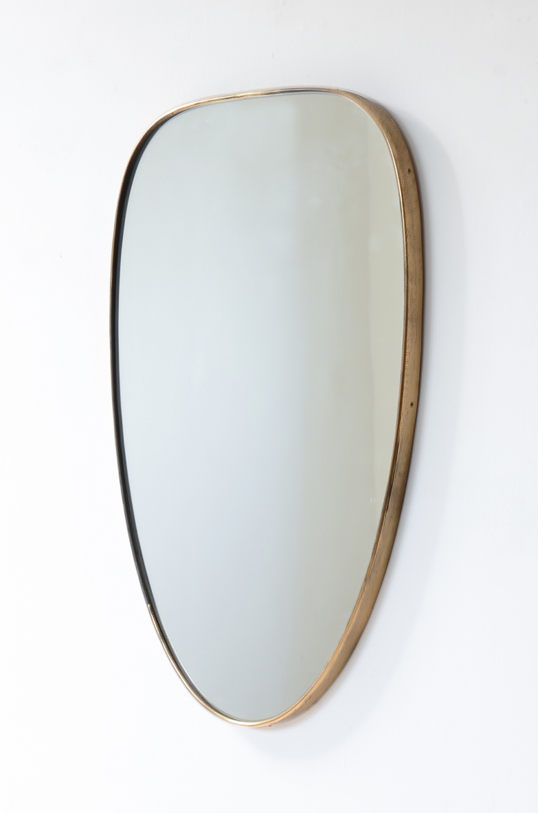 Heart-shaped mirror, Italian manufacture, circa 1950.