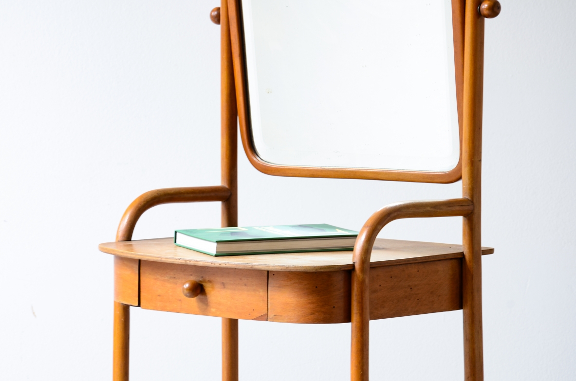 Jacob & Josef Kohn, Elegant bentwood vanity. Vienna, ca. 1910.