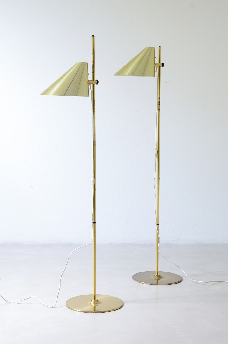 brass floor lamps made in sweden 60's
