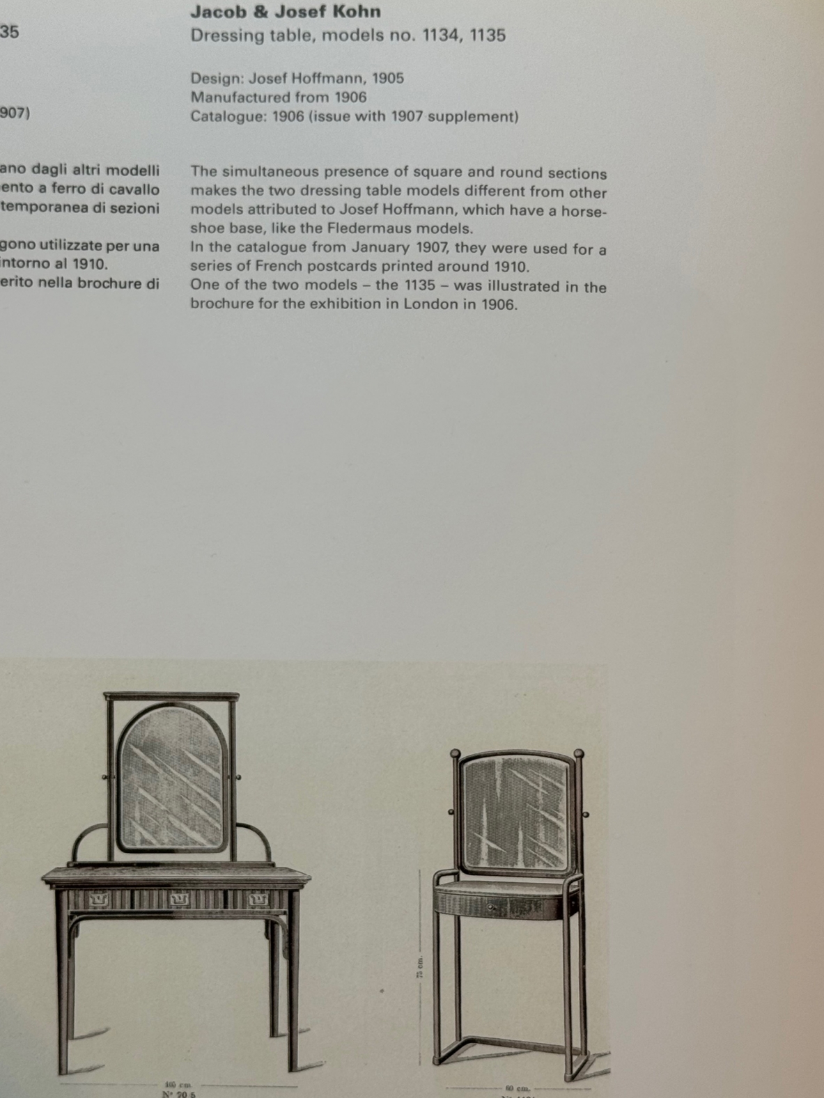 Jacob & Josef Kohn, Elegant bentwood vanity. Vienna, ca. 1910.