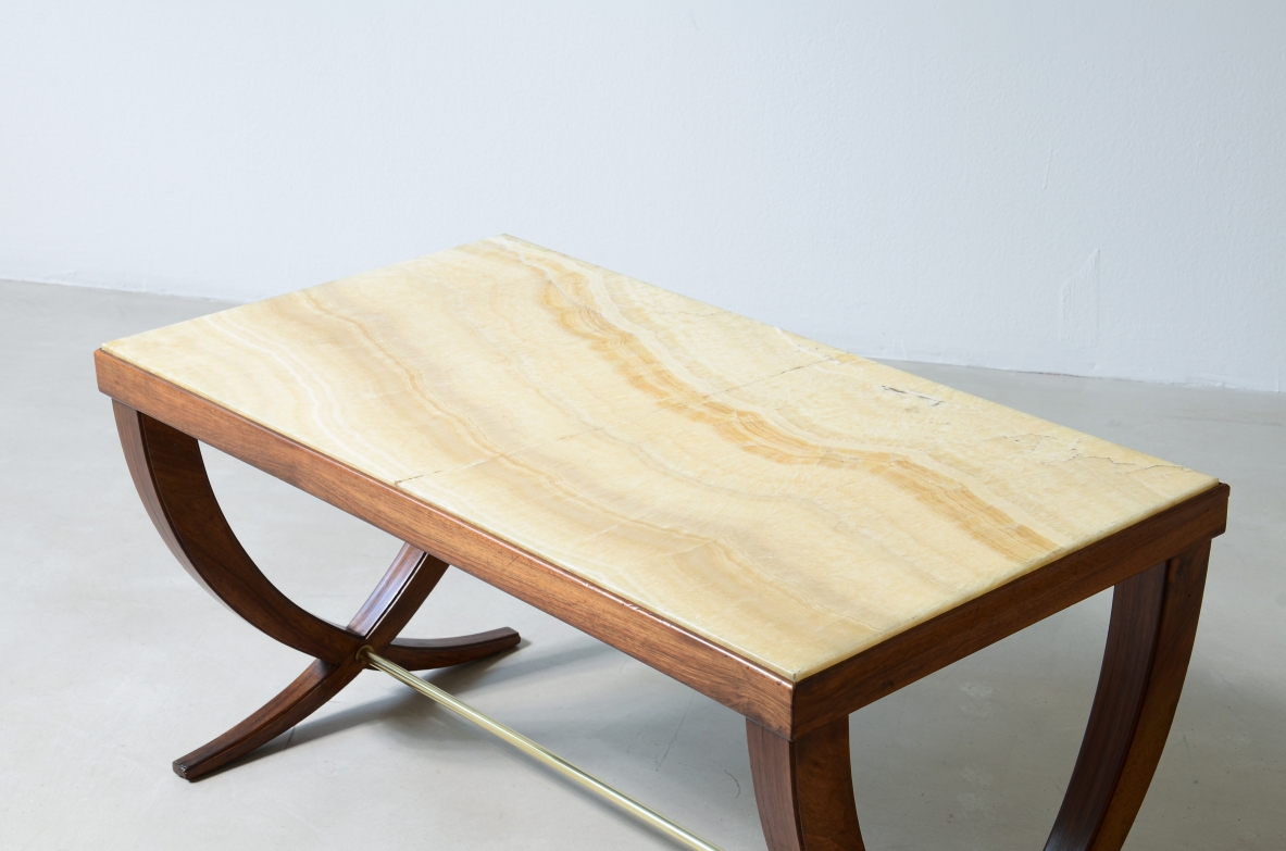 Paolo Buffa  Coffee table with crossbow shaped legs, Serafino Arrighi Manufactory, 1950.