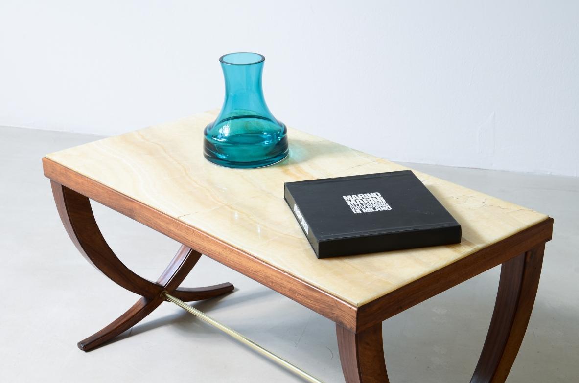Paolo Buffa  Coffee table with crossbow shaped legs, Serafino Arrighi Manufactory, 1950.