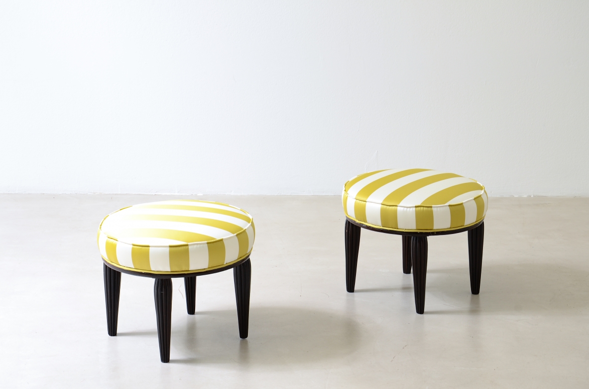 Pair of elegant armchairs French manufacture, Art Deco period, ca. 1930.