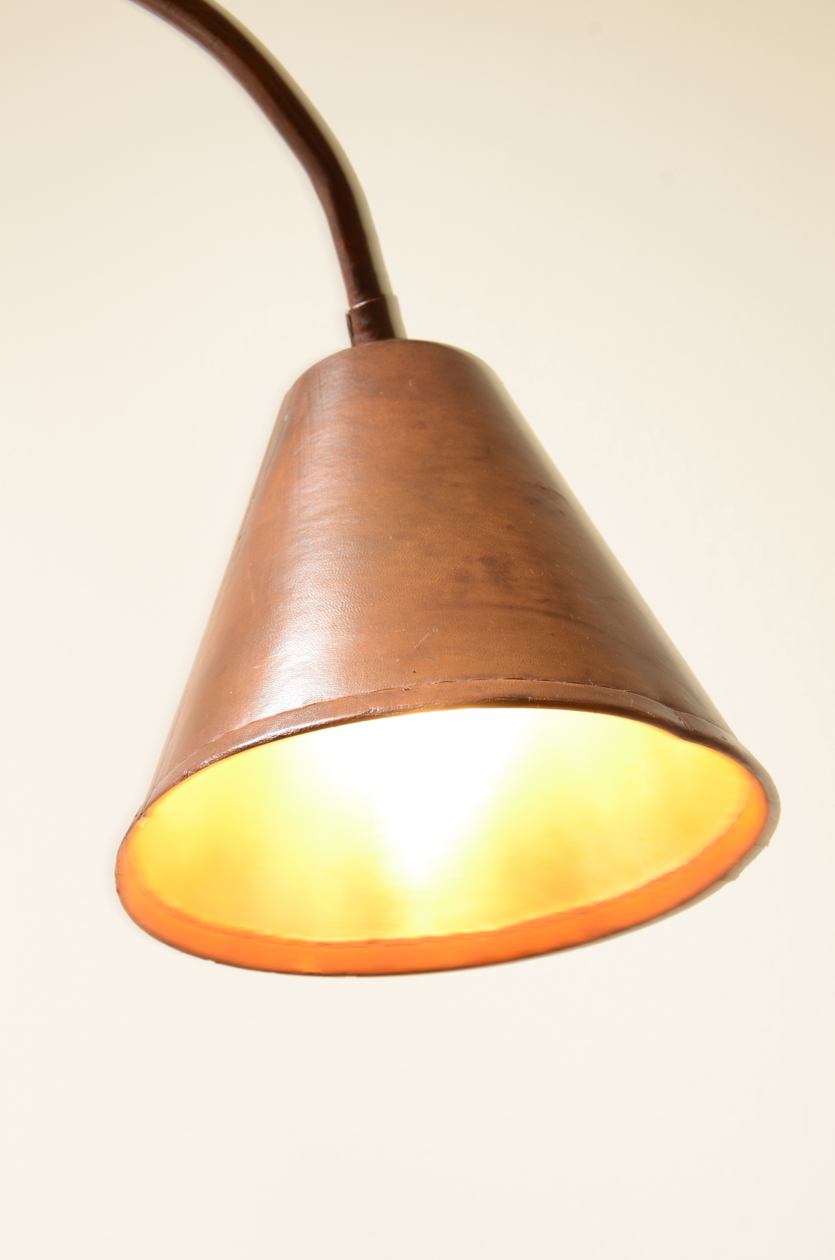 Jacques Adnet  Reading lamp entirely covered in leather. designed for Valenti, Spain, 1940.