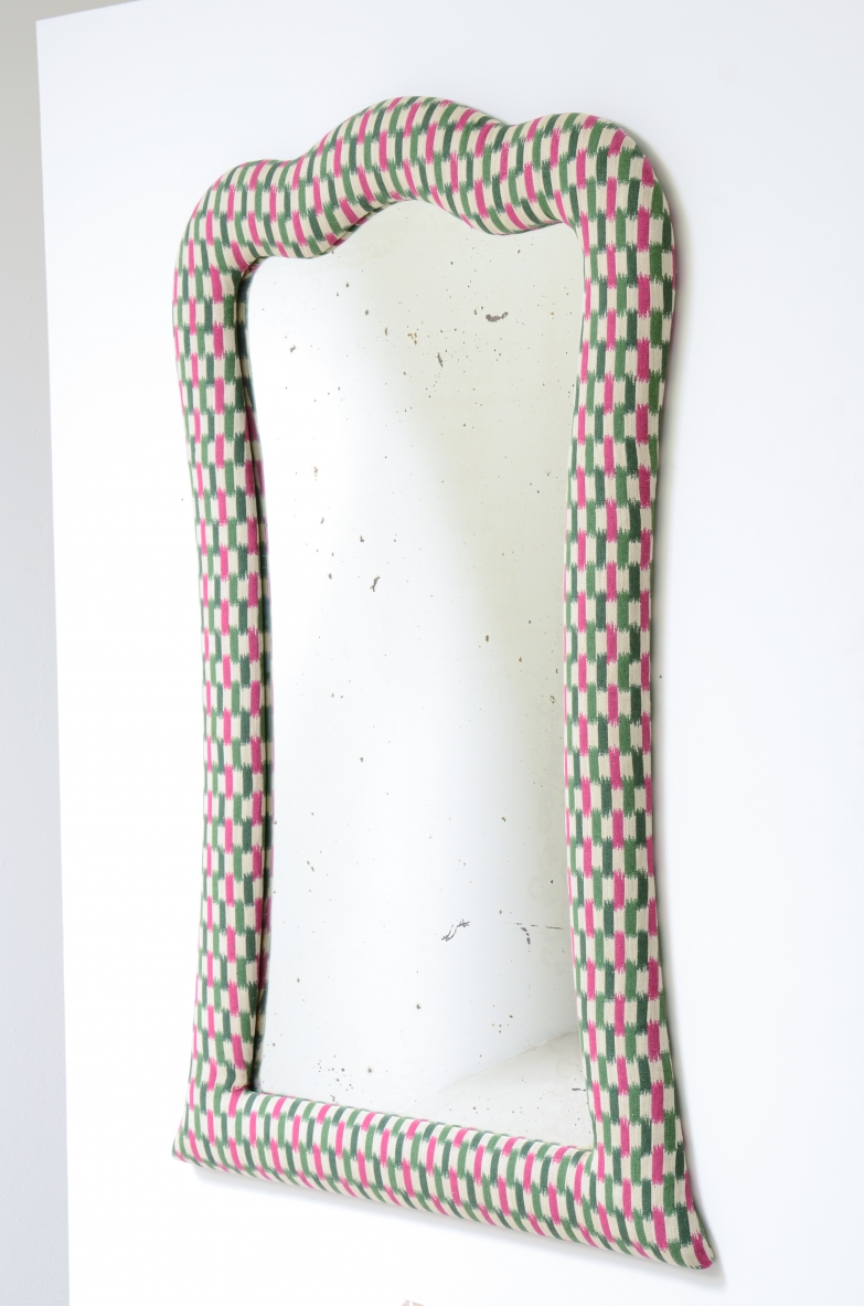 mirror with fabric frame