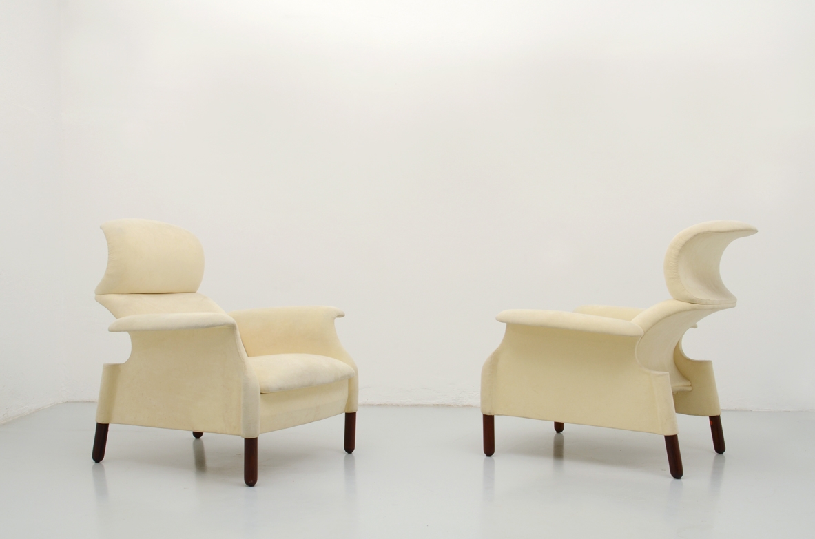 Achille Castiglioni, coppia di poltrone Sanluca, prod. Gavina