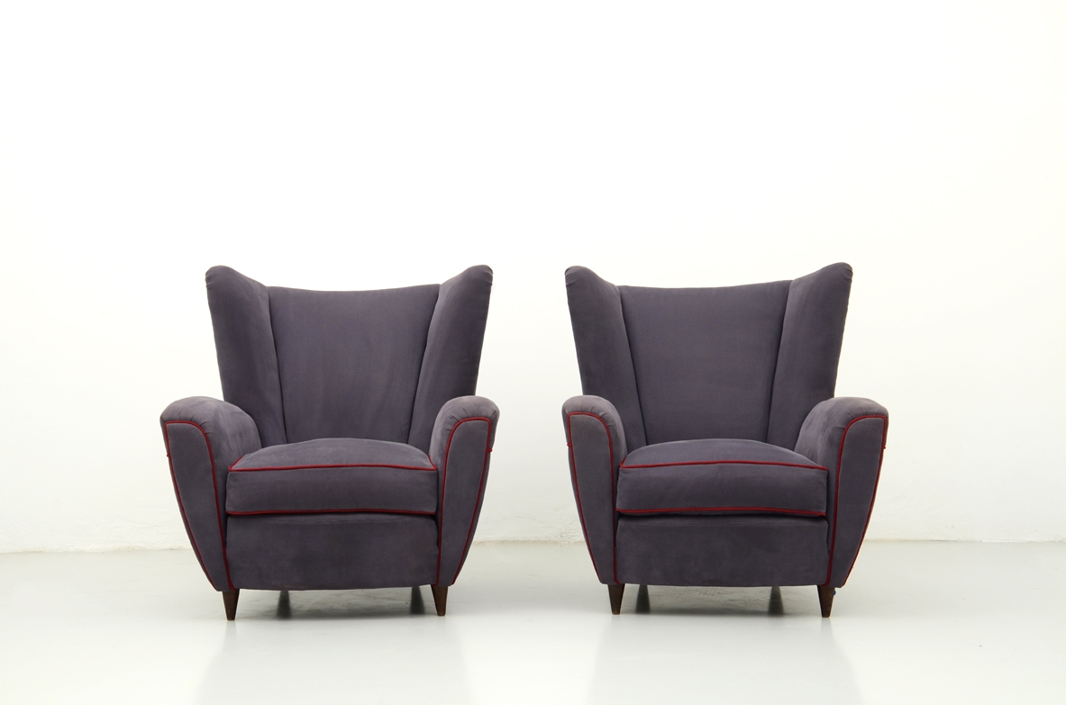 Coppia di poltrone vintage bergere