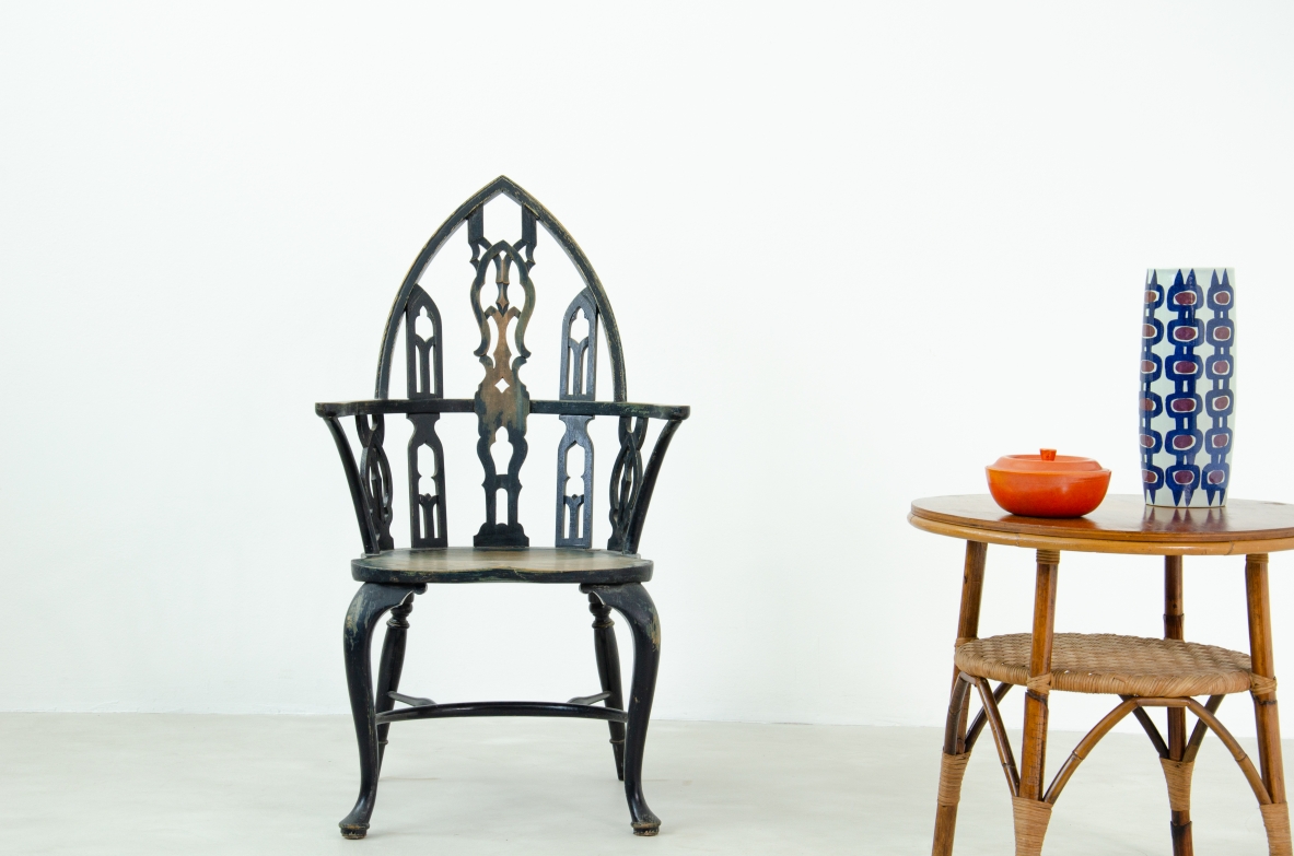 Neogothic vintage armchair