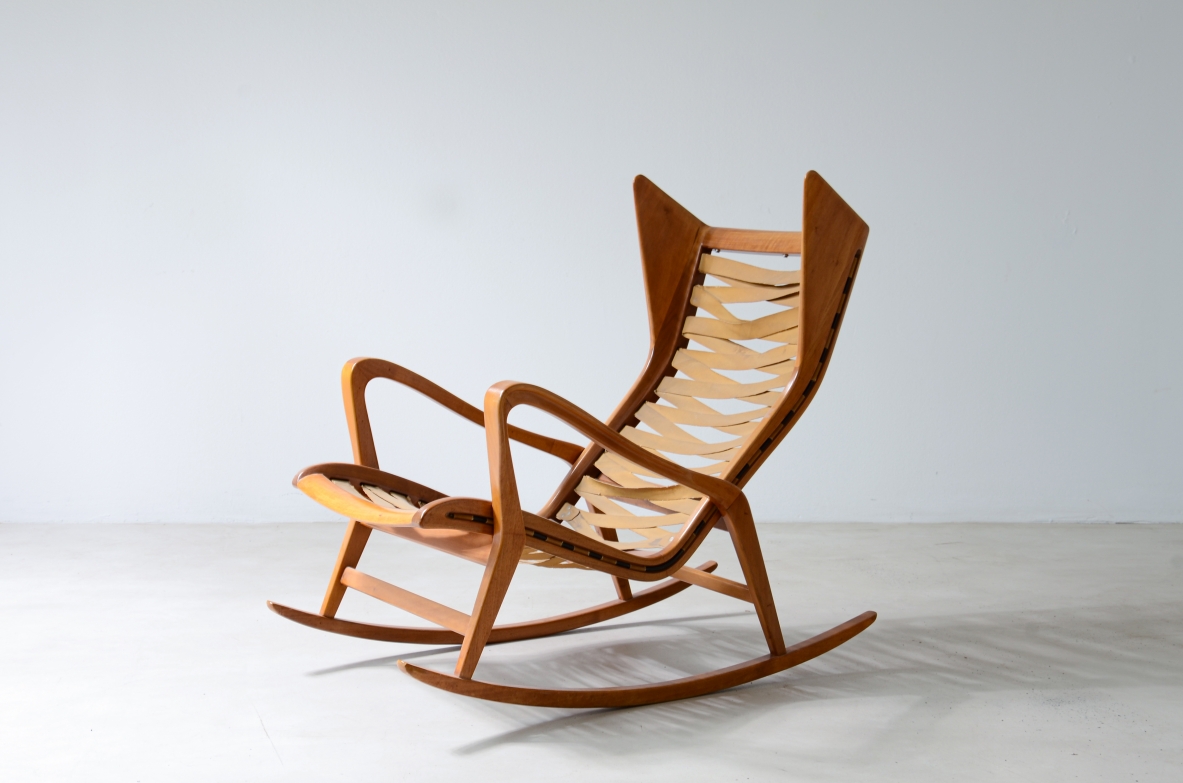 Studio Cassina, poltrona a dondolo modello 572 per Cassina, 1950ca.